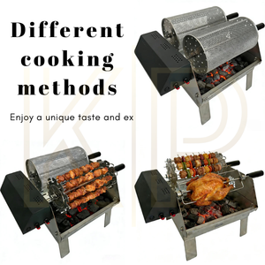 Barbecue électrique rotatif à double rangée BlazeFor Direct-Sale, grille de 52,5 cm et plaque de cuisson au charbon de bois pour les réunions de famille - Product Image 3