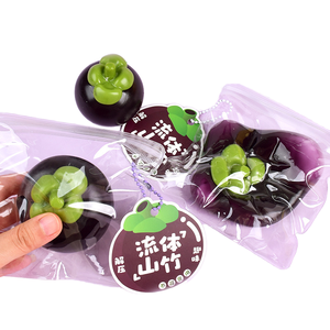 Nuevo Juguete Antiestrés de TPR con Forma de Mangostán Fluido Morado de 6.5cm para Niños y Adultos, para Mejorar el Estado de Ánimo, Souvenir - Product Image 2