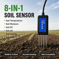 Testeur de sol multi-paramètres pour l'agriculture intelligente, sortie RS485 4-20mA, mesure de l'humidité, du pH, de l'EC et du NPK, livraison rapide