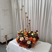 Karangan Bunga Lilin Modern Buatan Tangan dari Sutra Campuran Diameter 60cm IFG Factory Direct untuk Hari Ibu dan Meja Natal