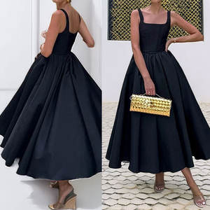 <span class=keywords><strong>Abiti</strong></span> Vintage Francesi all'Ingrosso per Donne, Elegante Vestito a Vita Alta con Orlo Svasato, <span class=keywords><strong>Abiti</strong></span> Casual da Donna - Product Image 2