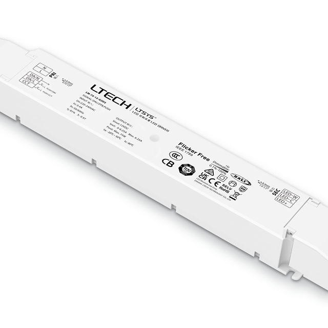 Ltech LM-75-24-G2D2 DALI DT8 DIM CCT LED Driver 75W 24V Flick Free Dimmable LED Driver for LED Strip Lights