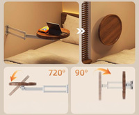 Faltbarer Couch tisch Kleiner runder kreativer schwimmender Wohnzimmer-Beistell tisch Home Schlafzimmer Wandbehang Couch tisch