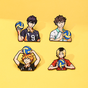 เข็มกลัดโลหะลายอนิเมะคุณภาพสูง ดีไซน์ใหม่ 4 แบบ โออิคาวะ โทรุ โคซูเมะ เคนมะ สำหรับตกแต่งกระเป๋าเป้ - Product Image 1