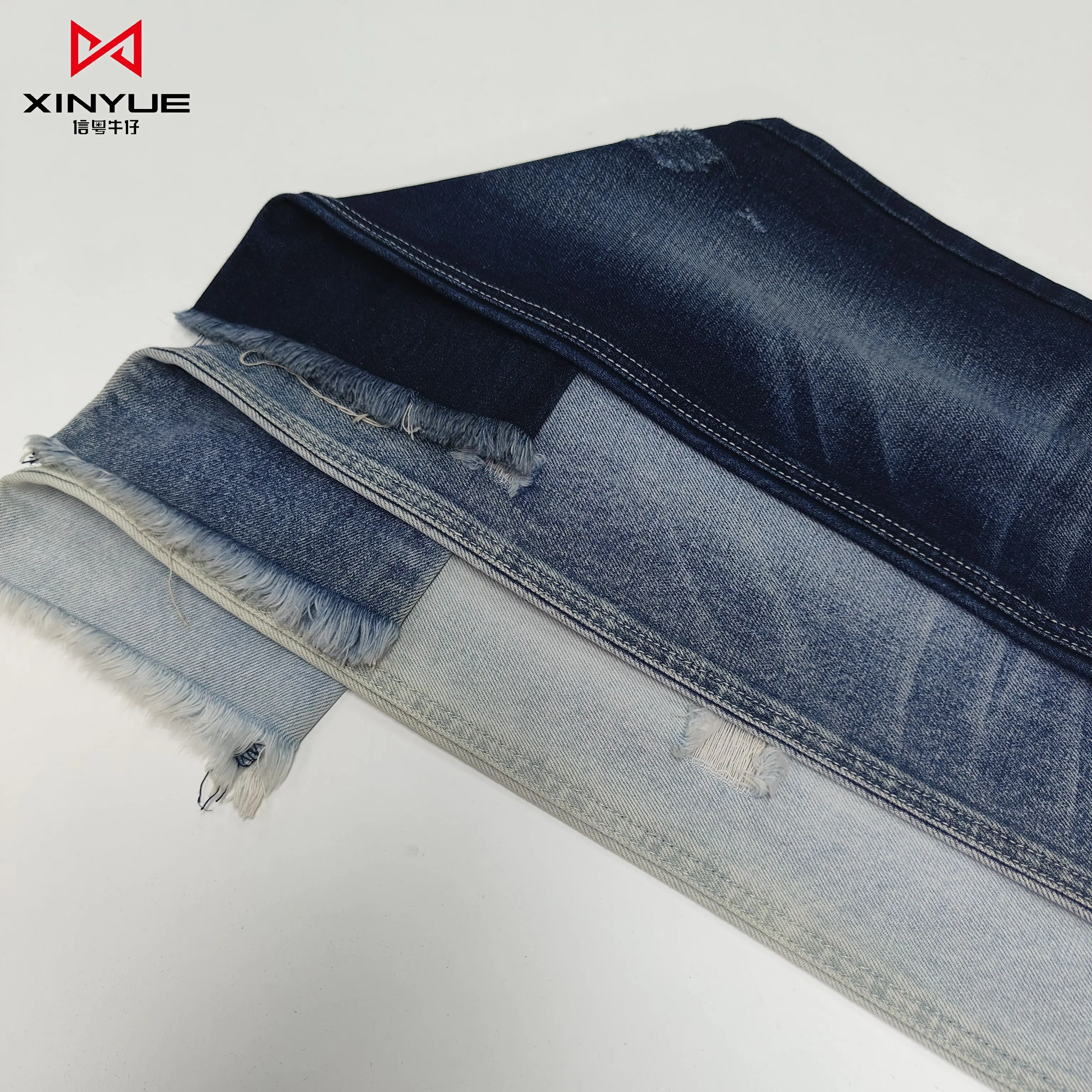 Оптовая продажа, Высококачественная 100% хлопчатобумажная ткань, 406 г, 12 унций, очень тяжелый вес, джинсовая ткань для рабочей одежды, футболка