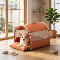 Vente en gros usine Lit-caverne de luxe mignon pour chien et chat, Accessoires pour animaux de compagnie, Lit pour chat, Tissu technique de luxe, Mousse orthopédique souple OEM ODM