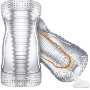 Transparenter Herren Kanten Trainer Cup Delay Mastur bator für Eichel Stimulation und Ausdauer Übung <span class=keywords><strong>Sexual</strong></span> Health Toy - Product Image 1