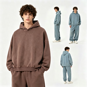 AMCLEVER 2026 Felpe da Uomo: <span class=keywords><strong>Felpa</strong></span> Oversize Lavata e Tie-Dye di Tendenza, Vendita all'Ingrosso per Produttori Transfrontalieri - Product Image 1