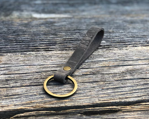 พวงกุญแจหนัง PU แบบกำหนดเองได้พวงกุญแจหนังเริ่มต้นจัดส่งเร็วของขวัญย้อนยุคพวงกุญแจหนัง - Product Image 2