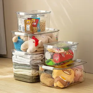 New Trend Multi-purpose Storage Shatter Resistance Storage Boxes Organization Plastic Home Appliance With Cover