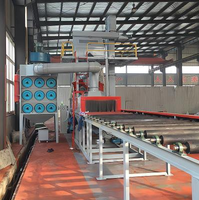 Machine de sablage traversant pour le sablage des profilés en aluminium