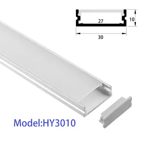 شريط إضاءة LED للأسقف والأرضيات والجدران بمقاس 30×10 ملم مظهر جانبي من الألومنيوم المضغوط لإضاءة السقف