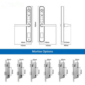 עמיד למים כפול צד טביעות אצבע דלת מנעול חכם מנעול TTlock הזזה זכוכית דלת שער דלת מנעול - Product Image 6