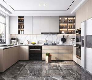 Gabinetes de Cocina y Isla de Madera Maciza Personalizados, Diseño Moderno, Características Multifuncionales, Resistentes al Agua, Ecológicos, Fáciles de Limpiar - Product Image 4