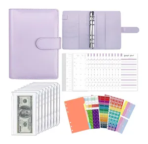 Custom Wholesale A6 Budget Binder Set Cash Envelop Budget Systeem Binder Planner Met Uitgave Budget Sheet Engels Label Sticker