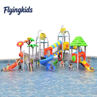 Équipements de jeux aquatiques pour enfants en plein air, jeux de parc aquatique résidentiels, maison aquatique en métal, acier et plastique, toboggan