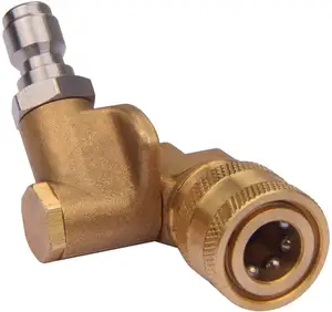 Connexion rapide Coupleur Pivotant 180 Degrés avec 5 Angles pour Nettoyeur Haute Pression Buse De Pulvérisation Nettoyer Dur pour Atteindre le Secteur-4500 PSI