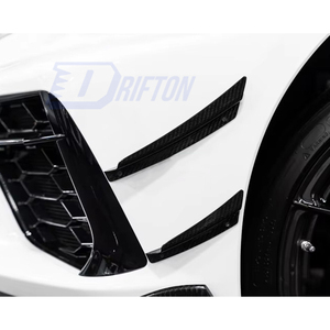 Canards de pare-chocs avant en fibre de carbone sèche de haute qualité pour Chevrolet Corvette C8 Stingray Z51, kits de mise à niveau 2020-2026 - Product Image 3