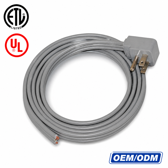 Right Angle SPT-3 Power Cord, 3 Conductor Heavy Duty AC Replacement Wire for Air Conditioner General Appliances, 3 Prong