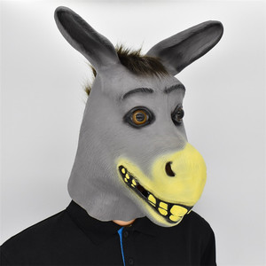 Máscara de Látex de Burro <span class=keywords><strong>Feliz</strong></span> Realista y Adorable para Navidad, Máscara de Disfraces para Adultos, Máscara de Cosplay para Fiestas - Product Image 5