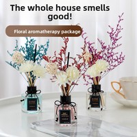 Diffuseur d'huiles essentielles sans flamme à fleur éternelle, parfum d'ambiance de luxe fait main en verre pour maison, chambre, salle de bain, toilettes, anti-odeurs