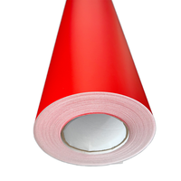 Fabricante Confiable de Guangzhou, Rollo de Papel Adhesivo de Vinilo PVC de Color Rojo, Materiales para Plotter de Corte