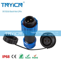 Tendances Produits chauds l'industrie SP16 SD16 Retour Écrou 2 Broches 10A papa maman Mâle Pouvoir Féminin Circulaire Étanche Connecteurs