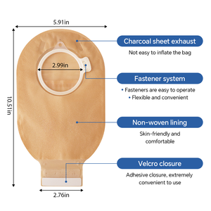 Bolsas de Colostomía Zodelo con Certificación ISO y CE, Color Beige, de Dos Piezas, con Cierre de Velcro, Económicas, para Hospitales y Farmacias - Product Image 4
