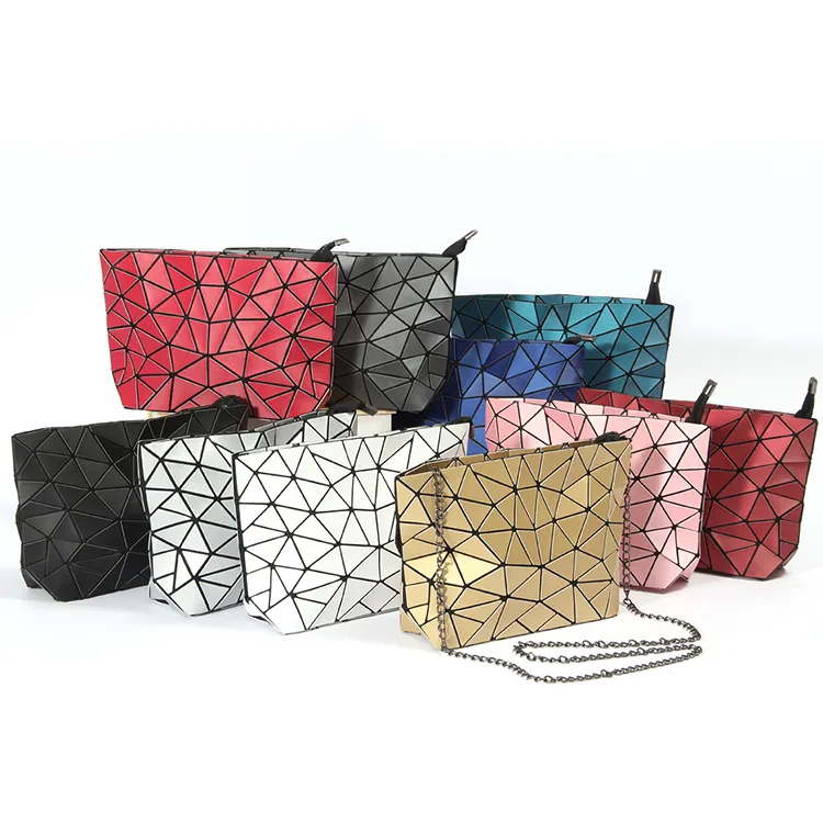 Lymech marca de alta calidad de geométrico manejar conjunto Quilted Pu bolso de mano para las mujeres Dama