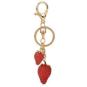 Lilangda mode femmes voiture mignon sac pendentif cadeau en gros petit fraise fruits alliage porte-clés - Product Image 1