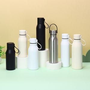 350ml 500ml 650ml Small Mouth Stainless <b>Bottle</b> with Silicone Handle, Vacuum Insulated Cup for Sports, Car and Outdoor Use - Product Image 5