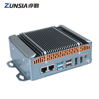 Mini PC OEM para Riel DIN, Sin Ventilador, 2 Ethernet, 2 Com, 4 USB, Intel N100/N150/N305, 1*DDR4, 1*HD/DP, Tipo-C, X86, Barebone, Industrial