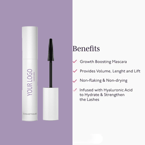 Mascara Végan 4D à Fibres Courbantes Effet Volume Longue Durée Imperméable au Peptide Noir pour Extension des Cils Marque Privée - Product Image 5