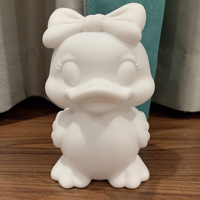 Sculpture d'ours violent Fluid Bear à peindre soi-même, modèle blanc, 9 pouces