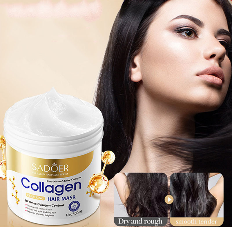 Wholesale Cheap Collagen Nourishing Hair Mask to Moisturize and Care for Smooth Hair for Both Men and Women 500ml