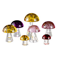 Serre-livres en cristal artificiel en forme de champignon, sur mesure pour la décoration de bureau/bibliothèque, style pastoral, emballage en boîte cadeau
