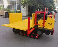 Mini-dumper sur chenilles de 1,5 tonne, petit véhicule de transport sur chenilles pour routes montagneuses, terres agricoles et chantiers de construction (garantie 1 an)