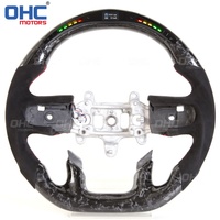 Volant en fibre de carbone LED forgé pour Dodge, volants personnalisés Ram 1500 2019 2020 2021 Trx Rebel Laramie Ohc Motors