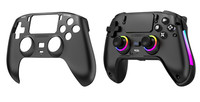 Manette de jeu sans fil Honcam Hall Trigger Joystick RGB avec boutons arrière, double vibration, 6 axes pour Playstation 4