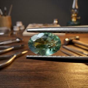 Piedra de Alejandrita Suelta, Corte Ovalado, Cambio de Color Verde Azulado, Facetada, 6.80x5mm, 0.60ct, Gema Rara de Colección, para Joyería Fina, Natural - Product Image 4