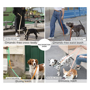 Cuerda de entrenamiento al aire libre de PVC ligera para perros dobles, cuerda de sujeción antienredos suave con liberación rápida especializada para perros pequeños - Product Image 5