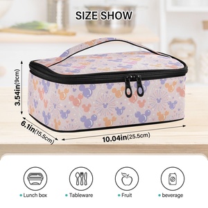 Famous Brands Cartoon Custom Print Hawaii Small Food Warm Carrier Dish Carrier Tote Cooler Bag Insulated Casserole Carrier - Product Image 3