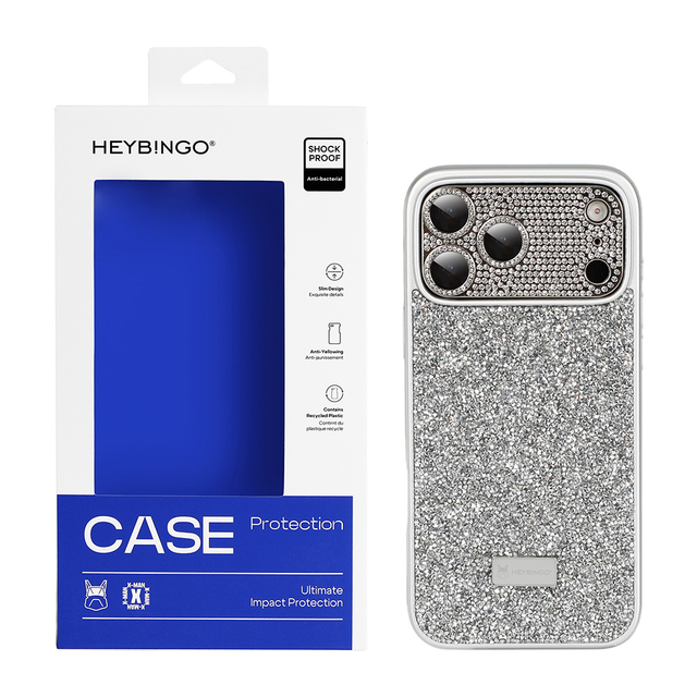 2 in 1 Diamond Lens Protector Phone Case for iPhone 17 Pro Max Cover Mobile Cell Phone Protector Support Logo Customized