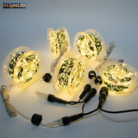 Guirlande de Noël LED Space 5cm 100m 2000 LED avec fil vert, super longue, lumières féériques pour arbre de Noël, maison, jardin, terrasse