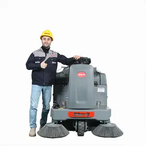 Mini spazzatrice per la pulizia dei pavimenti per impieghi gravosi senza fili per Auto economica Ride On Street Road Vacuum Sweeper