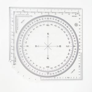 Righello coordinato quadrato UTM/MGRS da 10,5 cm e goniometro con varie scale per lettura mappe e navigazione all'aperto - Product Image 3