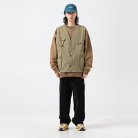 Gilet de chasse d'extérieur respirant, coupe-vent, multi-poches, teint en pièce, lourd, printemps