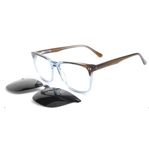 다채로운 프레임 아세테이트 선택 슬림 라운드 스타일 정면 클리어 타입 Eyawear 선글라스 안경