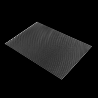 Panneau acrylique texturé à rayures en PMMA, motif linéaire transparent brillant personnalisé pour écran de bureau