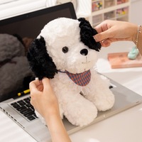 Dessin animé mignon réaliste Teddy Dog peluche jouet bavoir poupée interactive électronique pour enfants filles griffe Machine poupée